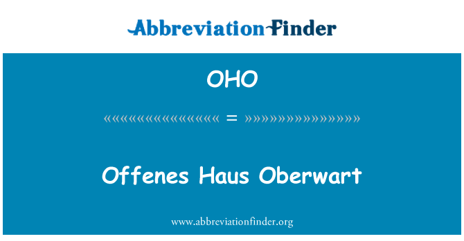 OHO: Offenes Haus Oberwart
