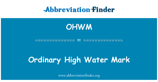 OHWM: Òdinè segondè dlo mak