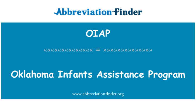 OIAP: Oklahoma spädbarn Assistance Program