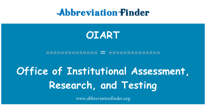 OIART: 办公室的体制评估、 研究和测试