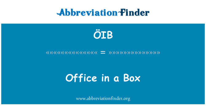 ÖIB: 在一個盒子裡的辦公室