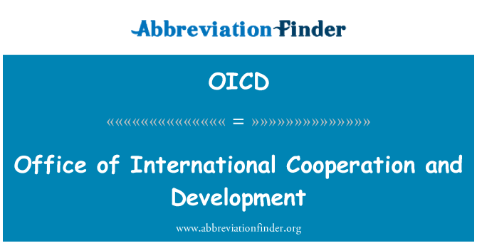 OICD: Управление международного сотрудничества и развития