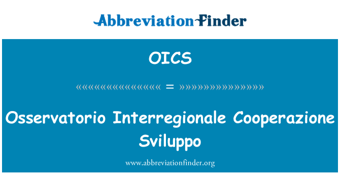 OICS: Osservatorio Interregionale Cooperazione Sviluppo