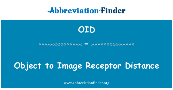 OID: Objeto a distancia del Receptor de imagen