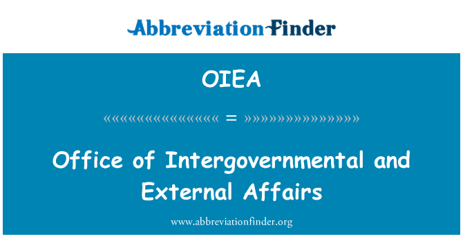 OIEA: Biwo pou zafè Intergouvernementale Et eksteryè