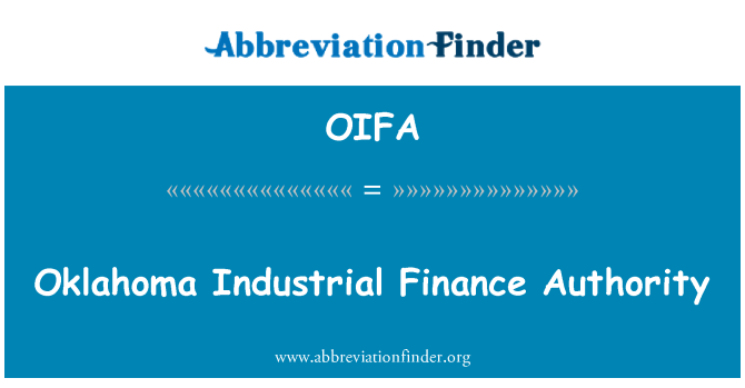 OIFA: Оклахома промишлени финансов орган