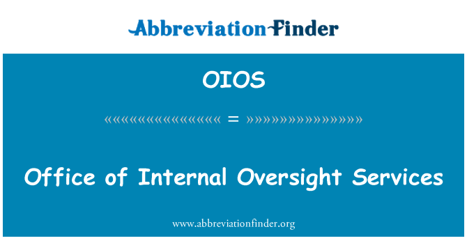 OIOS: Office of Internal Oversight Services