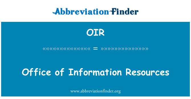 OIR: Oficina de recursos d'informació
