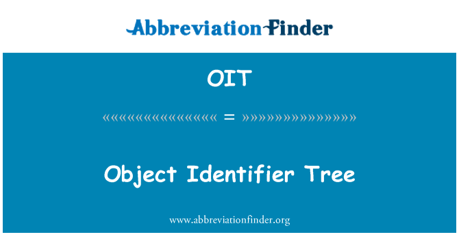 OIT: Drevo identifikator predmeta