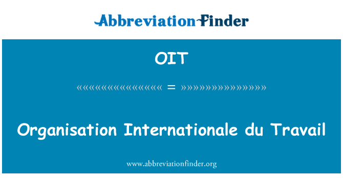 OIT: Òganizasyon Internationale du travay