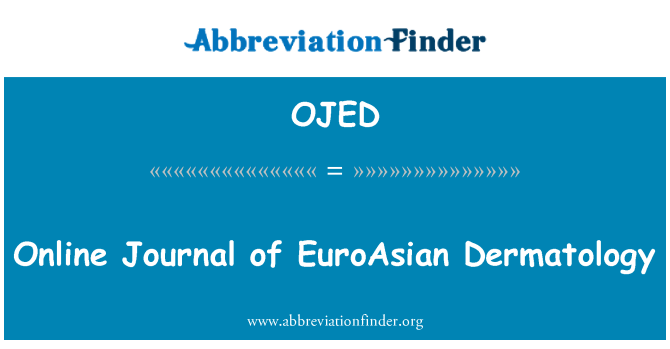 OJED: Online Journal of EuroAsian Dermatology