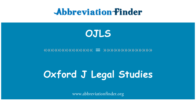 OJLS: Oxford J pravne študije