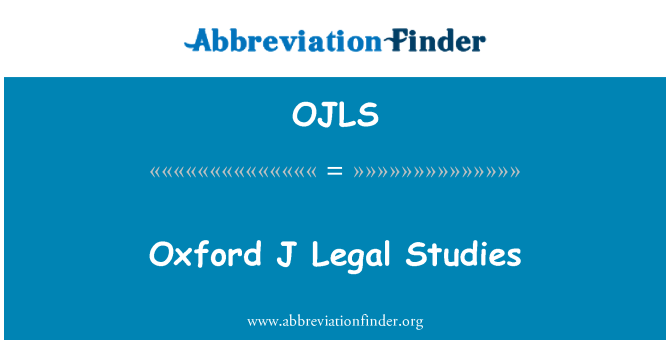 OJLS: Oxford J studji legali