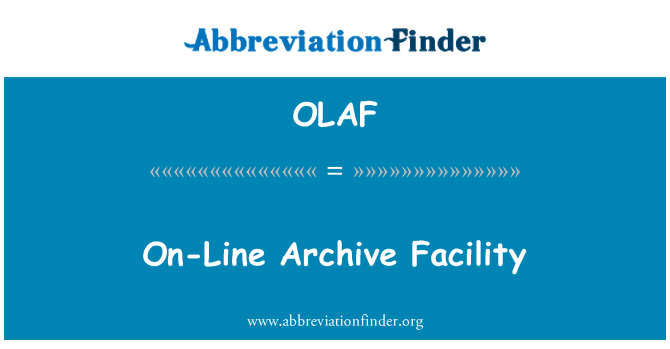 OLAF: ऑन लाइन संग्रह सुविधा