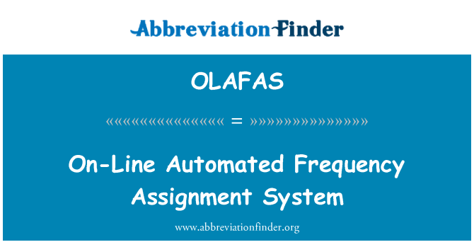 OLAFAS: 온라인 자동된 주파수 할당 시스템