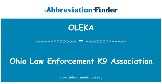 OLEKA: Ohio policejní K9 asociace