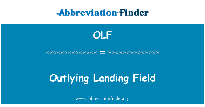 OLF: Campo di atterraggio periferiche