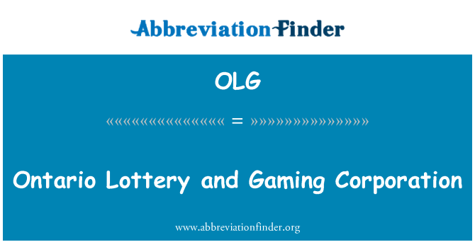 OLG: Ontario lotri Et bank Corporation