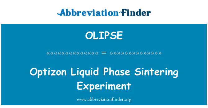 OLIPSE: Optizon likid faz du eksperyans