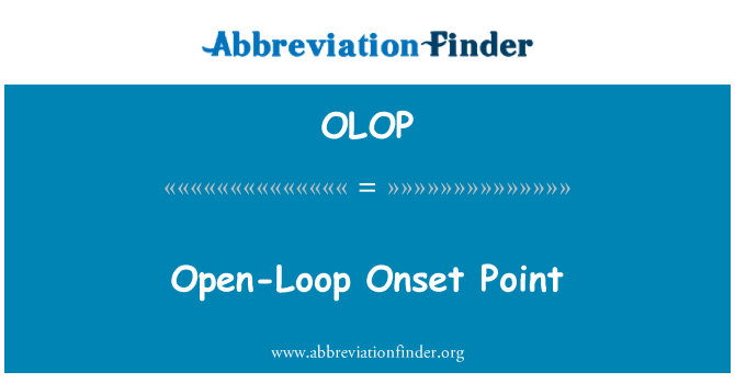 OLOP: Open-Loop indsættende punkt