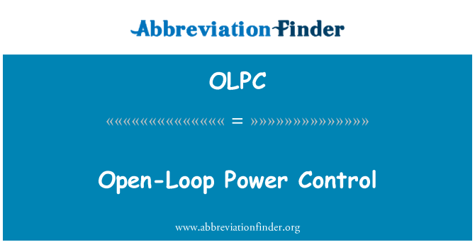 OLPC: Control de poder obrir-Loop