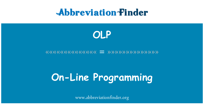 OLP: 線上程式設計