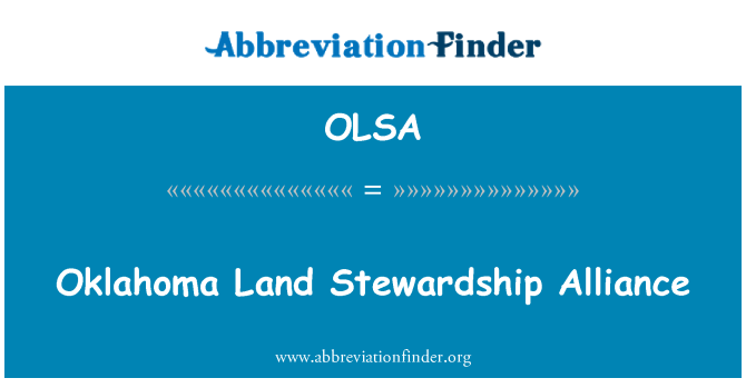 OLSA: Oklahoma Land forvaltning Alliansen