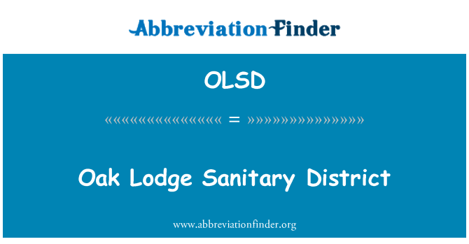 OLSD: 오크로 지 위생 지구