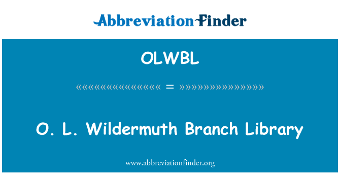 OLWBL: O. L. Wildermuth gren bibliotek