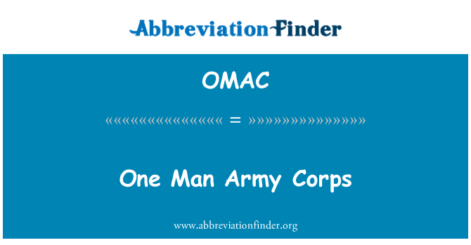 OMAC: Jeden człowiek Korpus Armijny