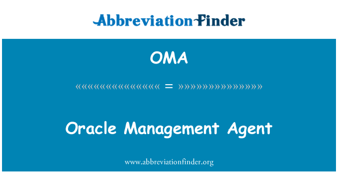 OMA: Oracle-hanteringsagenten