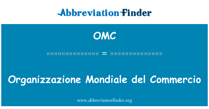 OMC: Organizzazione Mondiale del Commercio