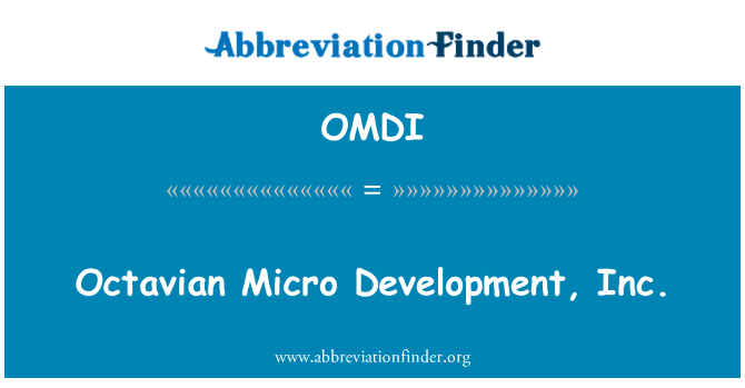 OMDI: Oktavijan mikro razvoj, Inc