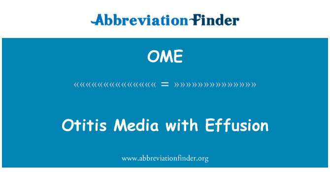 OME: Otitis Media mit Erguss