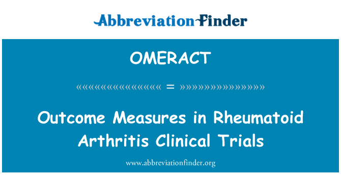 OMERACT: Mesures de resultat en assaigs clínics de l'artritis reumatoide