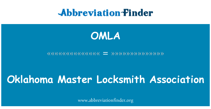 OMLA: 오클라호마 마스터 자물쇠 협회