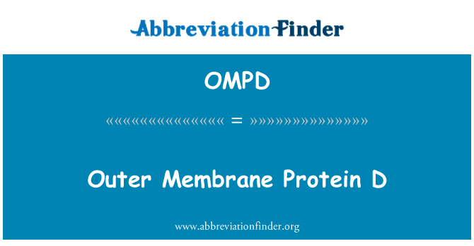 OMPD: Protéine de Membrane externe D