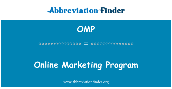 OMP: Online Marketing Program