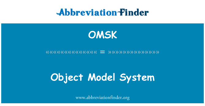 OMSK: Predmet Model sistema