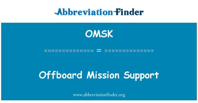 OMSK: Podporo misiji offboard