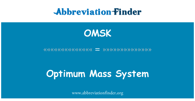 OMSK: Sistem massa yang optimal