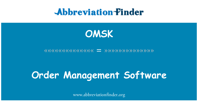 OMSK: Software pro správu objednávek