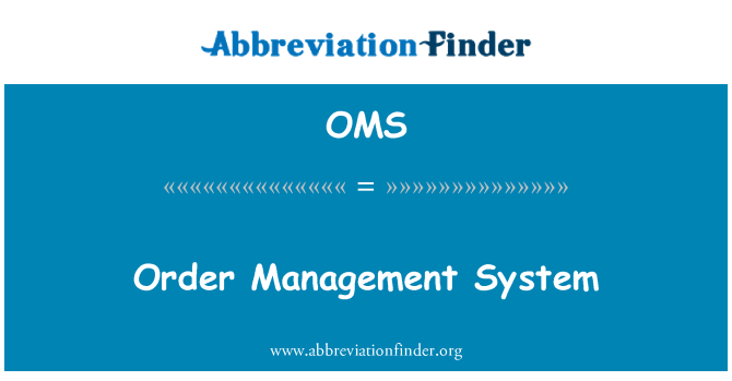 OMS: Sistema di gestione ordine