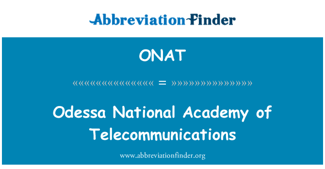 ONAT: Odessa National Academy av telekommunikation