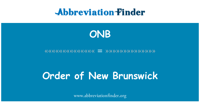 ONB: Ordre de Nova Brunsvic