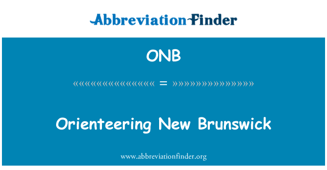 ONB: Orienteering New Brunswick