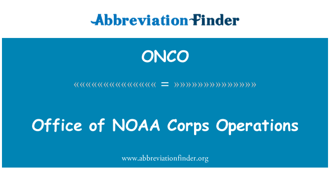 ONCO: Офис на NOAA корпус операции