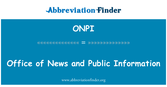 ONPI: משרדו של חדשות ומידע לציבור