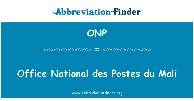 ONP: Office National des Postes du Mali
