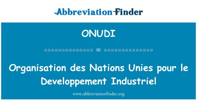 ONUDI: قصر منظمة